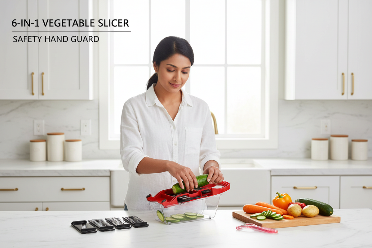 6-in-1 Vegetable Slicer (Safety Guard)
